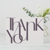 Minimalistisches feines Foto Eggplant Dankeschön K Dankeskarte (Stehend Vorderseite)