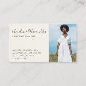 Minimalistisches, feines Script Boho Sage Green Fo Visitenkarte (Rückseite)