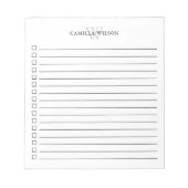 Minimalistisches Feld für den Karo Monogramm zur L Notizblock (Vorderseite)