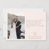 Minimalistisches fett Coral Gray Foto Dankeskarte (Rückseite)