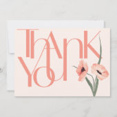 Minimalistisches fett Foto Koralle botanisch Dankeskarte (Vorderseite)