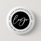 Minimalistisches Firmenlogo als Werbegeschenk für  Button (Vorderseite)