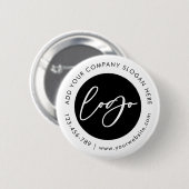 Minimalistisches Firmenlogo als Werbegeschenk für  Button (Vorne & Hinten)