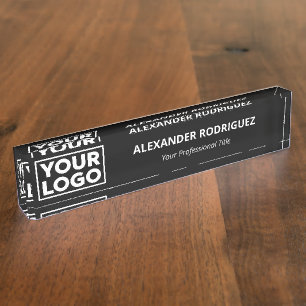 Minimalistisches Firmenlogo Beruflich Schwarz Namensplakette