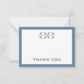 Minimalistisches Firmenlogo Dankeschön Karte Dusty (Vorderseite)