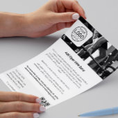 Minimalistisches Firmenlogo Einfach Schwarz-weiß Flyer