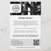 Minimalistisches Firmenlogo Einfach Schwarz-weiß Flyer (Vorne)