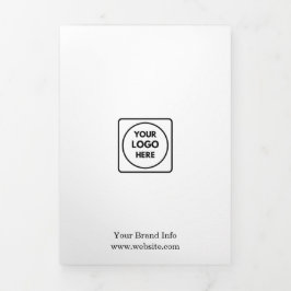 Minimalistisches Firmenlogo | Einfache Dreifachaus Dreifach Gefaltete Karte