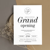 Minimalistisches Firmenlogo Einfaches Chic Grand O Einladung