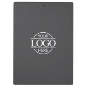 Minimalistisches Firmenlogo für Graue Unternehmen Klemmbrett (Rückseite)