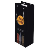 Minimalistisches Firmenlogo für moderne Unternehme Geschenktüte Für Weinflaschen (Vorderseite Schrägansicht)