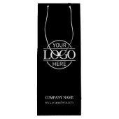 Minimalistisches Firmenlogo Geschenktüte Für Weinflaschen (Rückseite)