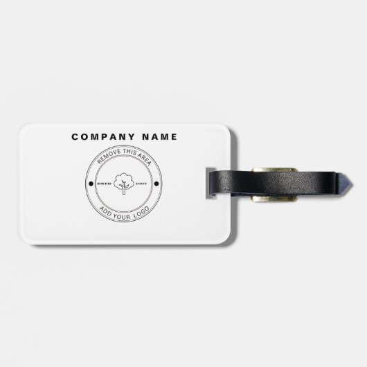 Minimalistisches Firmenlogo - Hintergrund Gepäckanhänger (Rückseite horizontal)