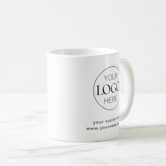 Minimalistisches Firmenlogo Kaffeetasse (VorderseiteRechts)