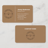 Minimalistisches Firmenlogo Light Coffee Color Ein Visitenkarte (Vorne/Hinten)