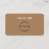 Minimalistisches Firmenlogo Light Coffee Color Ein Visitenkarte (Rückseite)