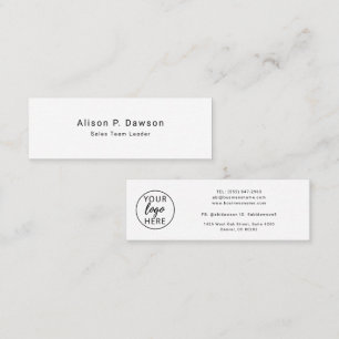 Minimalistisches Firmenlogo Mini Visitenkarte