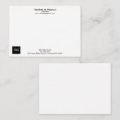 Minimalistisches Firmenlogo Mitteilungskarte (Vorne/Hinten)