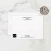 Minimalistisches Firmenlogo Mitteilungskarte (Vorderseite/Rückseite Beispiel)