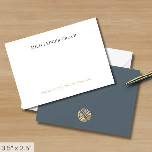 Minimalistisches Firmenlogo Mitteilungskarte