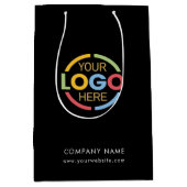 Minimalistisches Firmenlogo Mittlere Geschenktüte (Vorderseite)