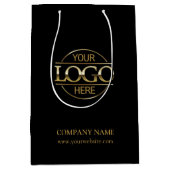 Minimalistisches Firmenlogo Mittlere Geschenktüte (Vorderseite)