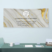 Minimalistisches Firmenlogo Modernes berufliches W Banner (Messe)