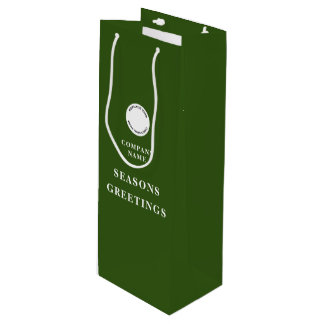Minimalistisches Firmenlogo Name Frohe Weihnachten Geschenktüte Für Weinflaschen