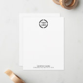 Minimalistisches Firmenlogo personalisiert Station Mitteilungskarte (Vorderseite/Rückseite Beispiel)