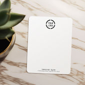 Minimalistisches Firmenlogo personalisiert Station Mitteilungskarte