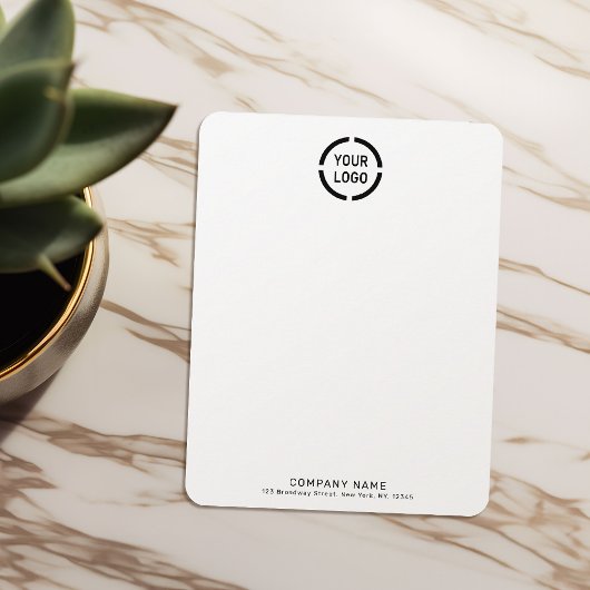 Minimalistisches Firmenlogo personalisiert Station Mitteilungskarte