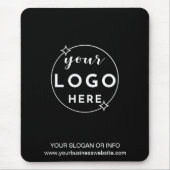 Minimalistisches Firmenlogo Schwarz Mousepad (Vorne)