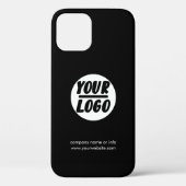 Minimalistisches Firmenlogo | Schwarz/Weiß Case-Mate iPhone Hülle (Rückseite)