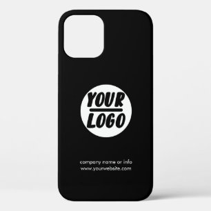 Minimalistisches Firmenlogo   Schwarz/Weiß Case-Mate iPhone Hülle