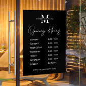 Minimalistisches Firmenlogo Schwarz-weiße Öffnungs Fensteraufkleber