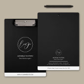 Minimalistisches Firmenlogo - Schwarzweißwerbung Klemmbrett
