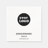 Minimalistisches Firmenlogo Serviette (Vorderseite)