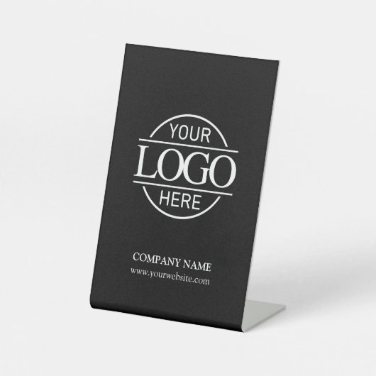 Minimalistisches Firmenlogo Sockelschild (Vorderseite)