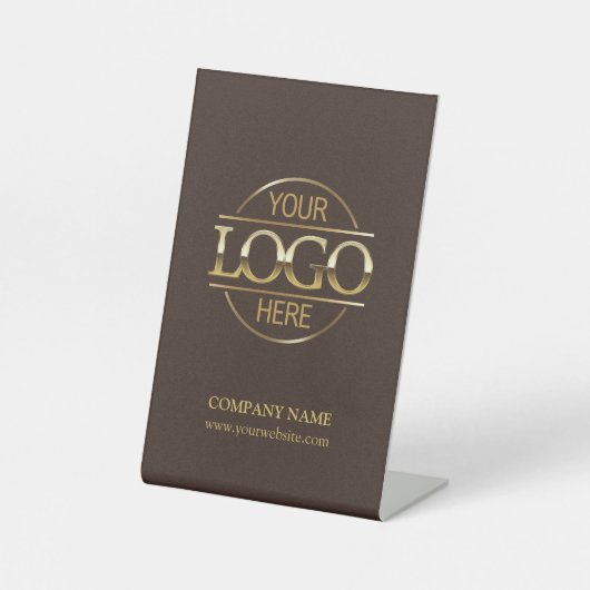 Minimalistisches Firmenlogo Sockelschild (Vorderseite)