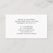 Minimalistisches Firmenlogo Terminkarte (Rückseite)