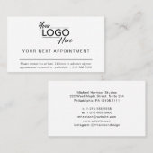 Minimalistisches Firmenlogo Terminkarte (Vorne/Hinten)