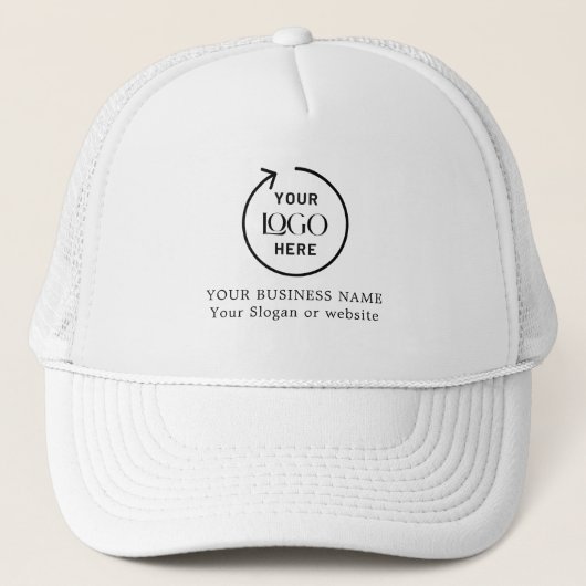 Minimalistisches Firmenlogo Trucker Hat - Personal Truckerkappe (Vorderseite)