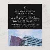 Minimalistisches Firmenlogo und Foto Flyer (Hinten)