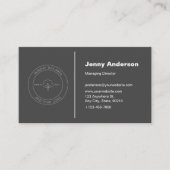 Minimalistisches Firmenlogo Visitenkarte (Vorderseite)