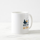 Minimalistisches Fischerei-Tassendesign Kaffeetasse (VorderseiteRechts)