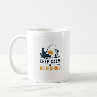 Minimalistisches Fischerei-Tassendesign Kaffeetasse