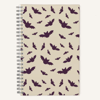 Minimalistisches Fledermausmuster Halloween-Decke Notizblock