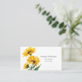 Minimalistisches Floral Visitenkarte (Stehend Vorderseite)