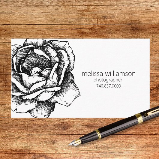 Minimalistisches Floraldesign Visitenkarte