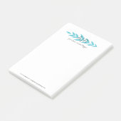Minimalistisches florales Anfangsblatt Post-it Klebezettel (angewinkelt)